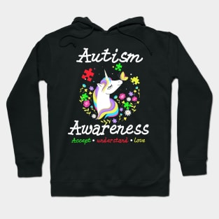 Autism Awareness Unicorn T Shirt Cute Puzzles Hoodie